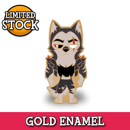 Helluva Boss Chibi Vortex Gold Enamel Pin